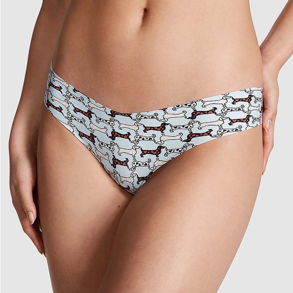 New NWT Pink Victorias Secret No Show Thong Panty Size Medium
